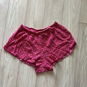 Red Patterned Shorts